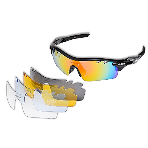KastKing Coso Sport Sunglasses, 5 Interchangeable Colors with Polarized Lenses, Ultimate Safety Impact Resistant, UV Eye Protection, Unbreakable TR90 Frame