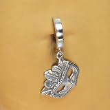 TUMMYTOYS BELLY RING SILVER MASQUERADE MASK