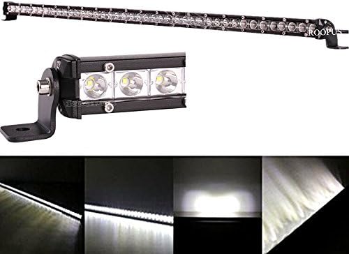 ROOPUS Cree Slim 36" Single Row 126W LED Driving Light Bar For 4x4 Offroad Jeep