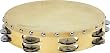 Sound Percussion Tambourine with Calfskin Head, 10 Inches