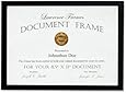 Lawrence Frames Black Wood Certificate Picture Frame, Gallery Collection, 8-1/2 by 11-Inch