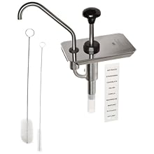 Carlisle 38550RLC Stainless Steel Long Condiment Pump Distance with Cover