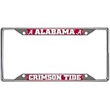 FANMATS NCAA University of Alabama Crimson Tide Chrome License Plate Frame