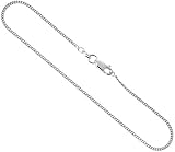Sterling Silver Italian Thin Curb Link Necklace Chain 1.3mm (1/16 inch) Nickel Free, sizes 7 - 30 inch