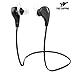 Bluetooth Headphones,ANKOVO Wireless Earbuds Bluetooth Stereo 4.0 Headset Noise Cancelling Headphones Lightweight Mini Sports Running Gym Exercise Cordless Sweatproof Earphones Earpiece with Microphone MIC Built-in Rechargeable Li-ion Battery for iPhone 6, 6S, 6 Plus, 5S, 5C, 5, 4S, 4, iPad Air, Ipod Touch, 5, 4, 3, 2, Retina Mini 2, Samsung Galaxy S5, S4, S3, Note 2, 3, Tab 3 and Android Samsung Galaxy, Smart Phones Bluetooth Devices-One Year Quality Warranty (black)