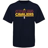 NBA Cleveland Cavaliers Practice Short Sleeve Tee (Navy, Medium)