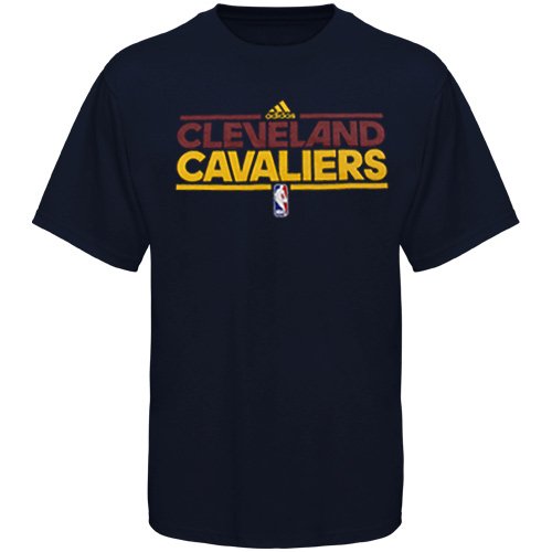 NBA Cleveland Cavaliers Practice Short Sleeve Tee (Navy, Medium)