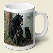 Coffee Mug ~ Black Bear Family ~ large 14 oz capacity ~ one ceramic mug ~ code 259
