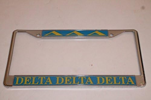 Tri Delta Chrome Plated License Plate Cover