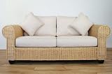 Conservatory furniture DORCHESTER WICKER Large 2 Seater Designer Sofa