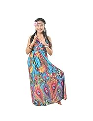 General Print Viscose Halter Feathers Bandage Dress 