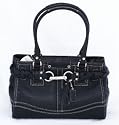 AUTHENTIC COACH HAMPTONS LEATHER CARRYALL F 13084 - Black