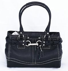 Coach Leather Handbag Carryall NWT F13087 (Black)