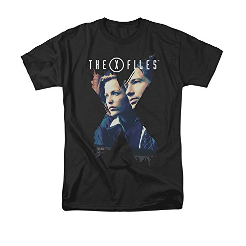 X-Files Sci-Fi Thriller TV Series Mulder & Scully X Agents Adult T-Shirt 2XL