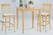 3pcs Maple Wood Finish Kitchen Bar Table w/2 Stools Complete Set