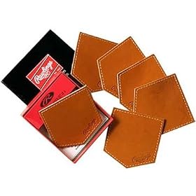 Rawlings Accessories Leather Home Plate Coasters Set Business Accessories