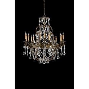 Metropolitan Vintage French Gold with Patina Fifteen-Light Chandelier by Metrolpolitan Lighting