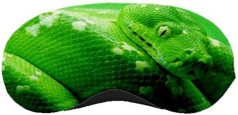 CaseSuper Designs Green Snake Animals Sleeping Mask, Eye Mask, Sleep Mask 7.25" x 3.5"