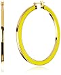 Trina Turk 50mm Enamel Gold and Yellow Hoop Earrings