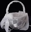 New White Bridal Accessory Diamond Design Basket (FB800)