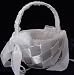 New White Bridal Accessory Diamond Design Basket (FB800)