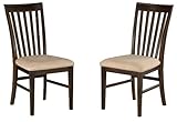 Antique Walnut Mission Pub Chairs (2) with Oatmeal Seat Cushions by Atlanti ....