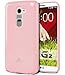 LG G2 Case, [Ultra Slim Fit] Goospery® Color Pearl Jelly Case *Slight Pearl Glittery Sheen* Premium TPU Cover [Shock Absorption] for LG G2 - Baby Pink