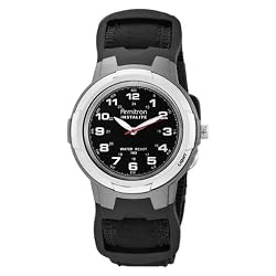 Armitron Men's 204067 Easy to Read Black Nylon Strap Analog Sport Watch