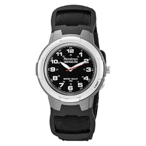 Armitron Men's 204067 Easy to Read Black Nylon Strap Analog Sport Watch Armitron Men's 204067 Easy to Read Black Nylon Strap Analog Sport Watch