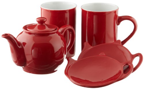 "Price and Kensington 5-Piece Teapot Gift Set, Bright Red" "Price and Kensington 5-Piece Teapot Gift Set, Bright Red"