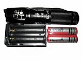 Ultrafire 1800 Lumens Zoomable Cree Xm-l T6 LED 26650 18650 3x AAA Zoom Flashlight Torch Lamp + 3000mAh Rechargeable battery+ Charger