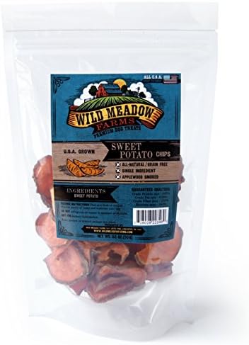 Sweet Potato Chips by Wild Meadow Farms - U.S.A. Made and Sourced All-Natural Dog Treats