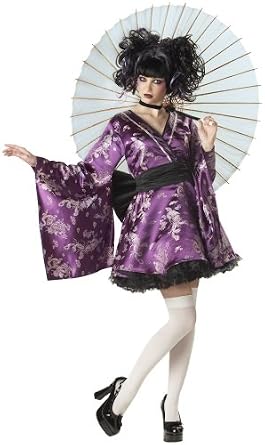 Lovely Lolita Adult Geisha Purple Kimono Costume