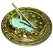 Outdoor Living : Rome 8.5" Moon and Stars Sundial Brass W/ Verdigris Hilights