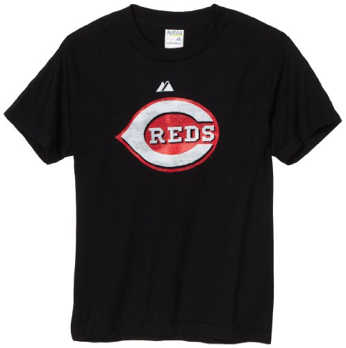 MLB Boys' Cincinnati Reds Joey Votto Ballyard Legend Tee (Black, L)