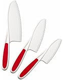 StarPack Nylon Kitchen Knife Set (3 Piece) - The Perfect Kids Knife, Lettuce Knife and Safe Kitchen Knife - Bonus 101 Cooking Tips