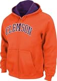 Clemson Tigers Orange Tackle Twill Full Zip Hooded Sweatshirt