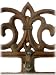 Scroll Rustic Cast Iron Wall Hook Rack Coat Hat Hanger image 2