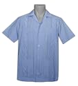 Men's Guayabera Shirt - Cool Mexican, Cuban Wedding and Cigar Clothing, Blue