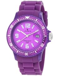 Laurens Womens GW41J907Y  Rotating Bezel Purple Rubber Watch