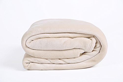 Monstar All Season Plush Fleece Bed Blanket - Super Soft Velvet Fleece Cozzy and Warm (Beige, King)