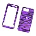 Samsung i900 Omnia Snap On Protector Hard Case Image Cover Purple Zebra
