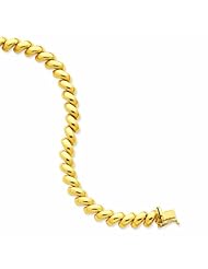 14K Gold Polished San Marco Necklace 17 Inches
