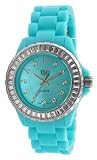 TKO ORLOGI Women's TK608-TQ Ceramix-Ice Turquoise Acrylic Crystallized Watch