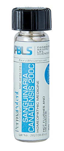 Sanguinaria canadensis 200C, 96 Pellets, Homeopathic Product by Paramesh Banerji Life Sciences, Made in USA