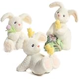 Set of 6 Miniature Resin Springtime Bunny - Easter Table Favor Decorations