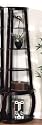 Coaster Unique Design Bookcase Storage Corner Shelf, Espresso Finish