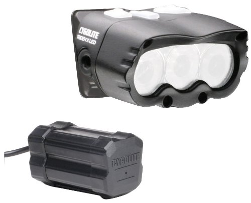 CygoLite TridenX 600 LED Li-Ion Xtra: Triple LED Bike Light with 5-hour Li-Ion Battery
