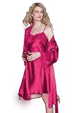 Short satin peignoir set
