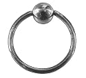 KKR0002 / Piercing Klemmkugelring - BCR 0,8 mm aus Chirurgenstahl. Durchmesser: 8 mm